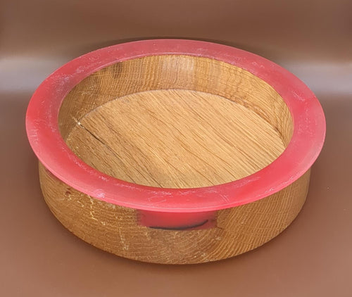 Shallow Oak Bowl with resin
