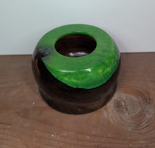 Load image into Gallery viewer, Walnut Bowl w/ emerald green resin